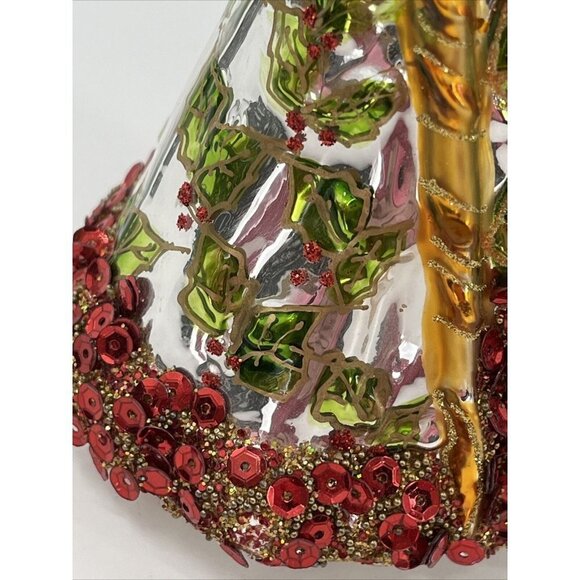 Radko LUXBERRY HOLIDAY Santa Claus SEQUINS Christmas Ornament 1014010 tags + Box - Picture 6 of 10